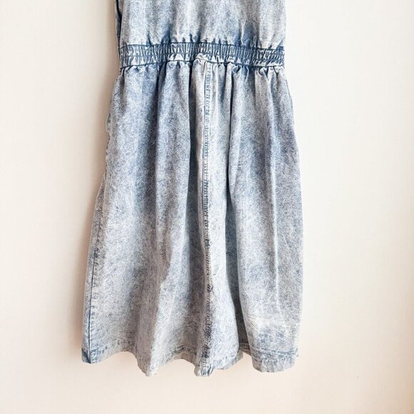 Vintage Gitano 80s 90s Acid Wash Midi Denim Dress M - Picture 3 of 6